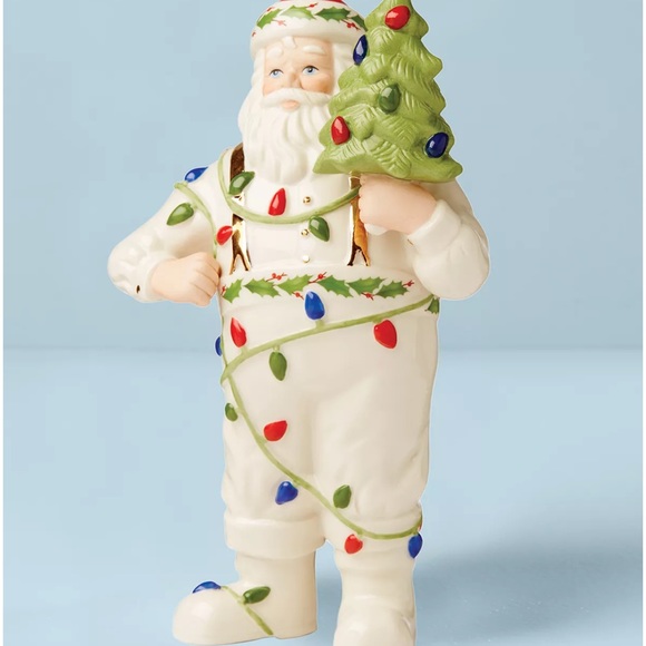 NWT LENOX 2023 Santa With Tree & Lights Porcelain Figurine - Picture 1 of 3